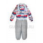 Демисезонный комбинезон UKI kids "МОРЕ" серо-красный