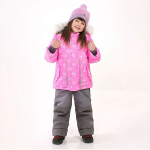 Зимний костюм для девочки UKI kids "Царевна" неоновый принт