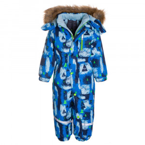 Зимний комбинезон UKI kids "Юрты" синий