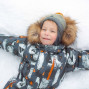 Зимний комбинезон UKI kids "Юрты" серый