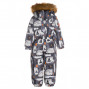 Зимний комбинезон UKI kids "Юрты" серый