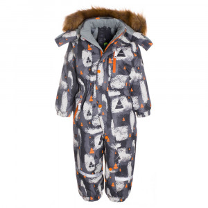 Зимний комбинезон UKI kids "Юрты" серый